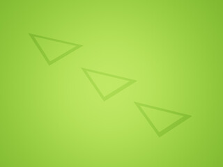 緑色のグラデーション。半透明の三角形フレーム。矢印。