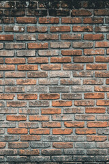 Parede velha de tijolos cerâmicos parede textura background gasta antiga construção rústica vermelha