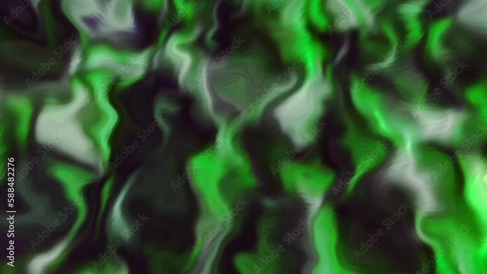Aufkleber animation of moving stripes of colorful spots with liquid effect. motion. beautiful spots move in li