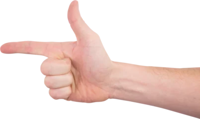 Wandaufkleber Hand gesturing on white background © vectorfusionart
