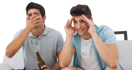 Disappointed football fans