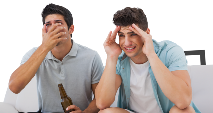 Disappointed football fans - Powered by Adobe