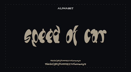 Abstract Fashion Best font alphabet. Minimal modern urban fonts for logo, brand, fashion, Heading etc. Typography typeface uppercase lowercase and number. vector illustration full Premium look