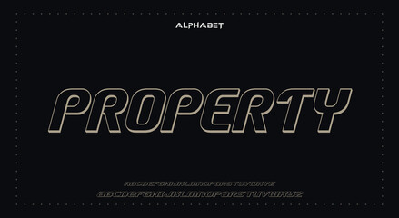 propertyAbstract Fashion Best font alphabet. Minimal modern urban fonts for logo, brand, fashion, Heading etc. Typography typeface uppercase lowercase and number. vector illustration full Premium look