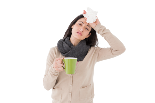 Sick woman having a migraine 