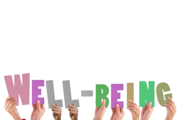 Hands holding up well being