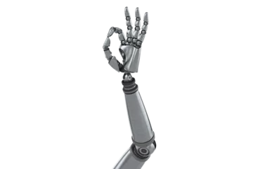 Fotobehang Robot hand with OK gesture © vectorfusionart