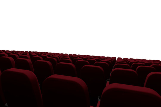 Seats in empty movie theater auditorium