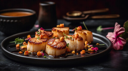 The Art of Modern, Fine and Fancy Food: Exquisite Appetizers, Enticing Entrees, and Main Courses and Decadent Desserts captured by Generative AI Technology 