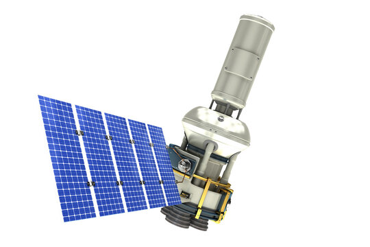 3d image of modern solar power satellite 
