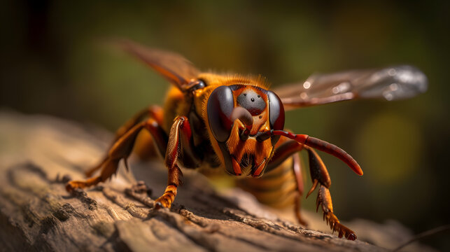 Giant Japanese Hornets in the wild. Generative AI