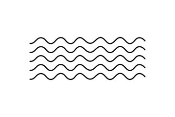  simple vector illustration. waves or lines. flat icon. sea.