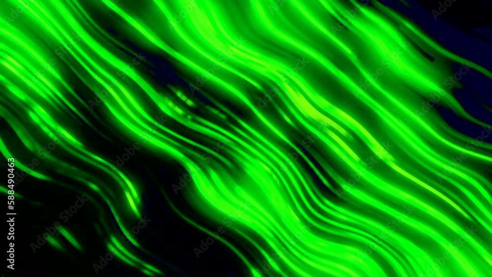 Poster flashing wave lines of electronic noise. motion. bright electronic waves blink in stream. wavy lines