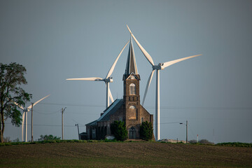 wind turbines farm