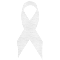 AIDS awareness ribbon against white background