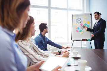 Fototapeta premium Businessman giving presentation