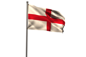 England flag waving in wind