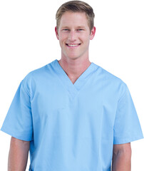 Portrait of handsome surgeon smiling