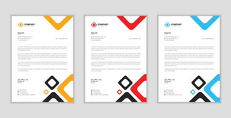 modern letterhead design bundle and vector template  design free