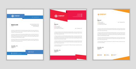 modern letterhead design bundle and vector template  design free 