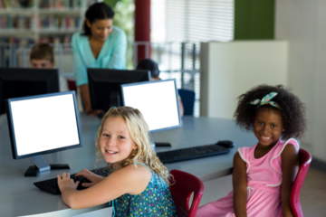 Portrait of schoolgirls