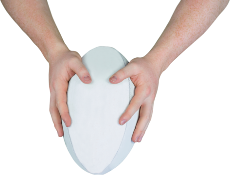 A rugby player scoring a try