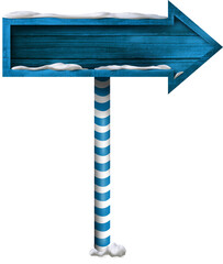 Snow on arrow signboard © vectorfusionart