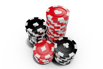 Naklejka premium Vector image of gambling chips