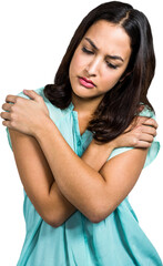 Sad beautiful woman