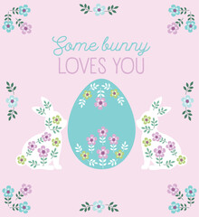 Happy easter card, background vector design.