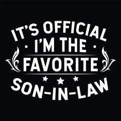 Fototapeta premium Son in law retro vintage t-shirt design