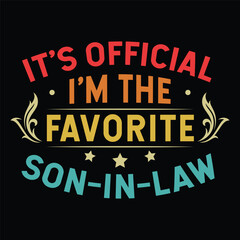 Son in law retro vintage t-shirt design