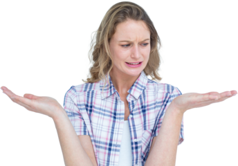 Worried pretty hipster 