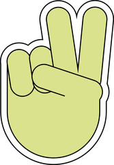 70's Groovy Retro Sign with Hand