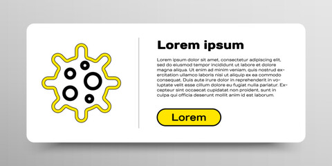 Line Virus icon isolated on white background. Corona virus 2019-nCoV. Bacteria and germs, cell cancer, microbe, fungi. Colorful outline concept. Vector