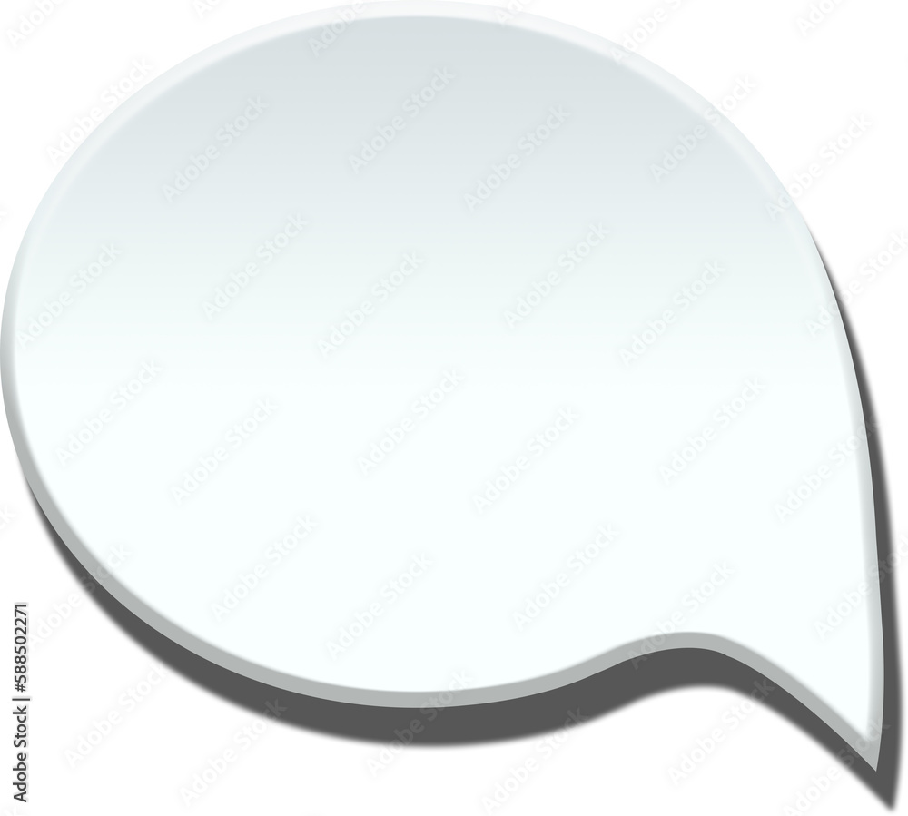 Poster digitally generated image of empty speech balloon