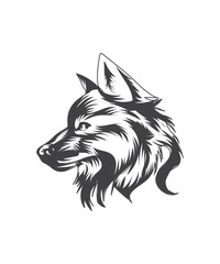 Fototapeta premium Wolf Vector Drawing Illustration Art