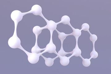 White molecule model