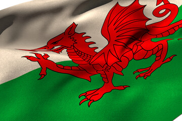 Naklejka premium Cropped Wales flag