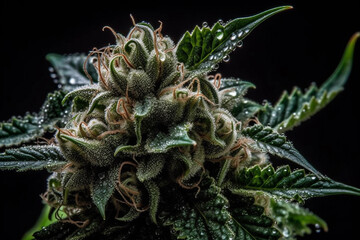 Naklejka na ściany i meble bud of a cannabis plant