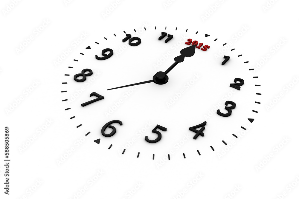 Aufkleber digitally generated image of a clock