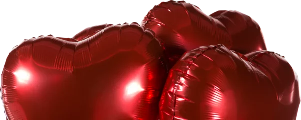 Poster Red heart shape balloons © vectorfusionart