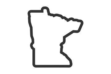 Michigan outline symbol. US state map. Vector illustration