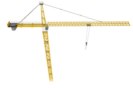 Image of 3D yellow crane