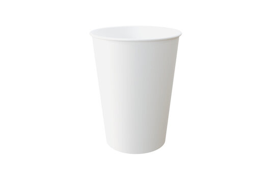 Composite image of white disposable cup