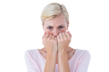 Portrait of worried woman