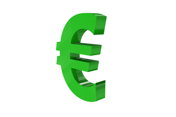 Green European Union currency symbol