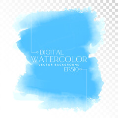 Vector digital watercolor brush stain. Colorful painted stroke for backdrop. Artistic painted background. - 588508408