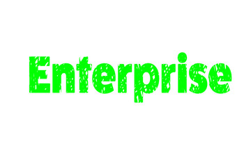 Digitally generated image of Enterprise text 