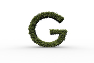 Letter g made of leaves